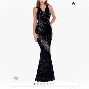 Black sequin gown